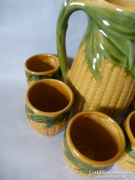 Retro corn shaped wine ceramic set