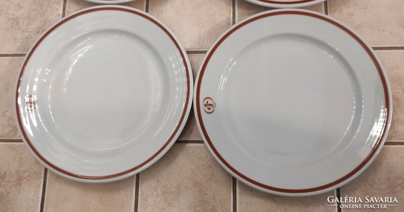 Alföldi tavern marked porcelain small plate (6 pcs.)