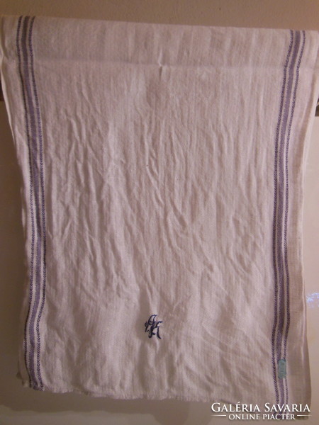 Kitchen cloth - 96 x 40 cm - monogrammed - cotton - old - Austrian - flawless