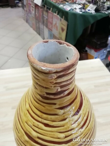 Retró kerámia váza, különleges mázzal