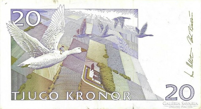 20 kronor korona 1997-2002 Svédország 2.