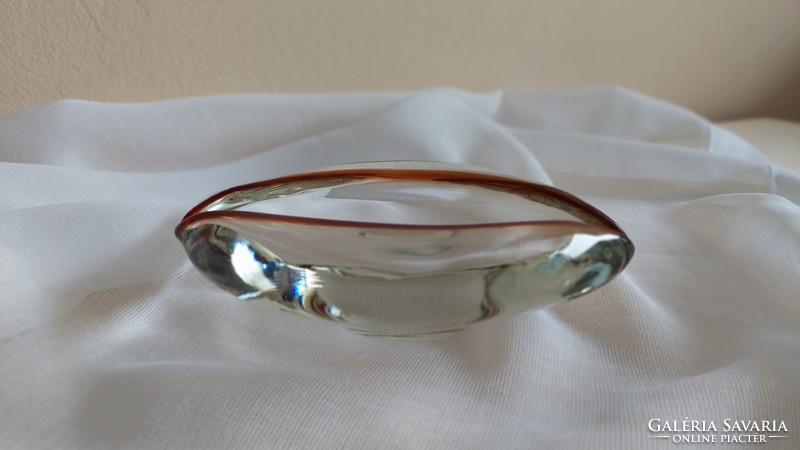 Glass bowl, thick Czech glass