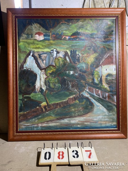 XX. század eleje magyar művész, olaj, vászon festmény, 95 x 107 cm-es nagyságú.
