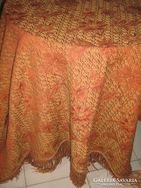 Beautiful flower pattern woven tablecloth, bedspread