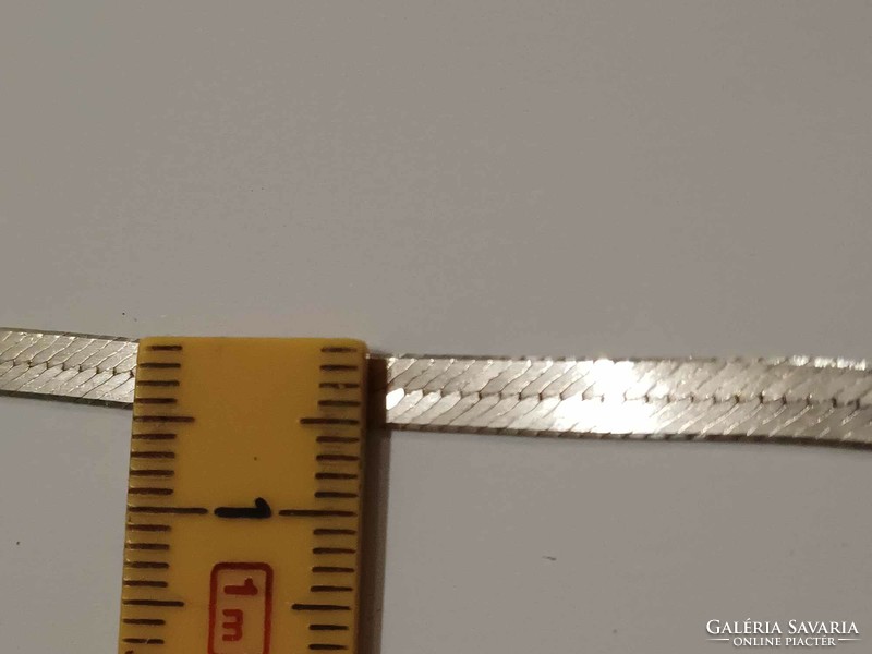 Olasz ezüst hosszú lapos nyaklánc 60 cm