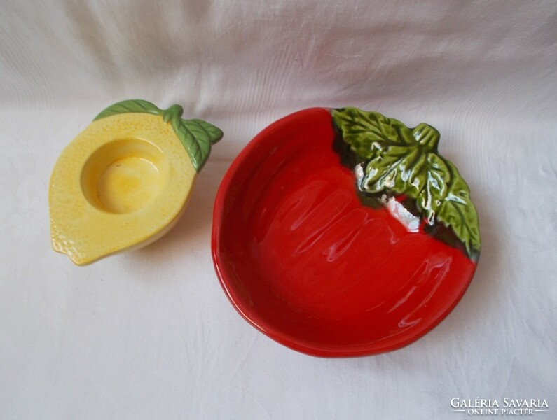 Tomato-shaped bowl, lemon, fruit-shaped candlestick (ariadne at home)