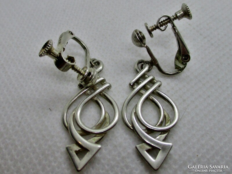 Beautiful antique handmade silver earrings