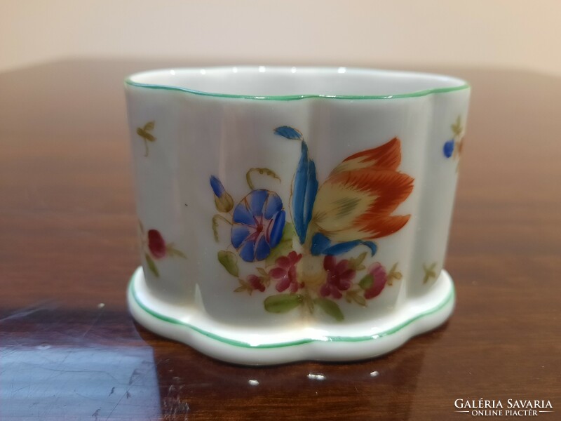 Antik Herendi Tulipán mintás porcelán fogpiszkáló tartó