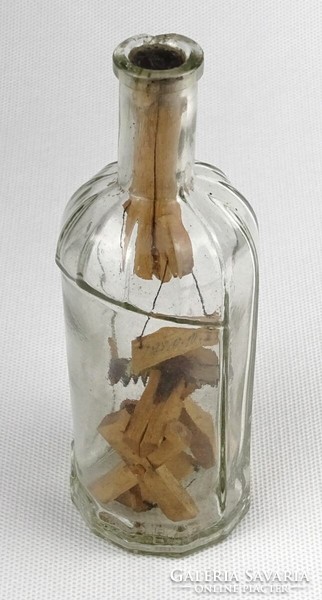 1P765 old small woodcutter glass 1980 14 cm