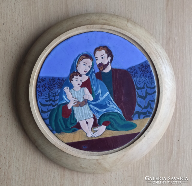 Holy family, fire enamel image, hard gisella