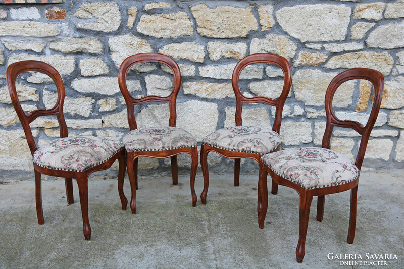 4 upholstered chairs in tapestry