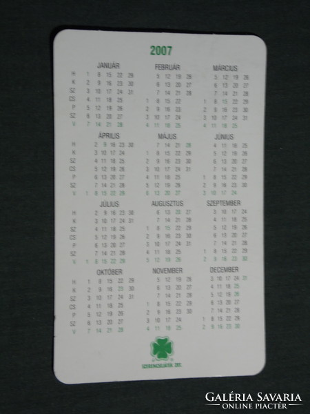 Card calendar, toto lottery gambling, clover, experience, 2007, (3)
