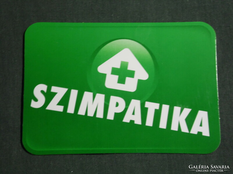 Kártyanaptár, Szimpatika gyógyszertár, patika, 2009,   (3)