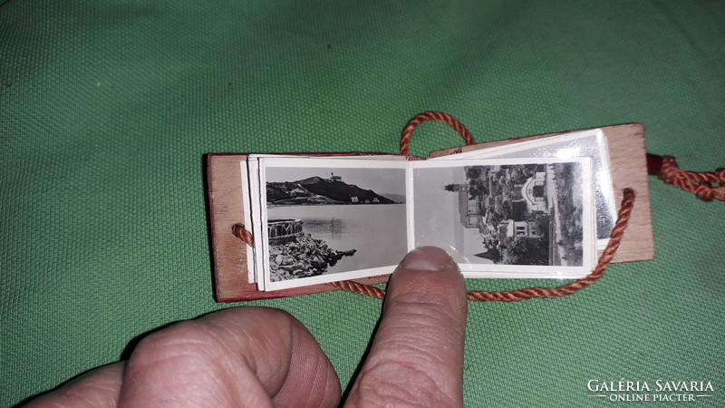 Retro balaton - Tihany painted sailing ship souvenir shop booklet with stunning photos inside