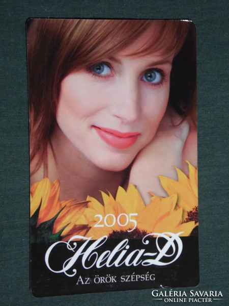 Kártyanaptár, Helia-D kozmetikai vállalat, erotikus női modell, 2005,   (3)