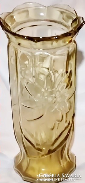 Retró régi vastag csoda szép metszett üveg váza 2 darab EGYÜTT gyűjtőknek