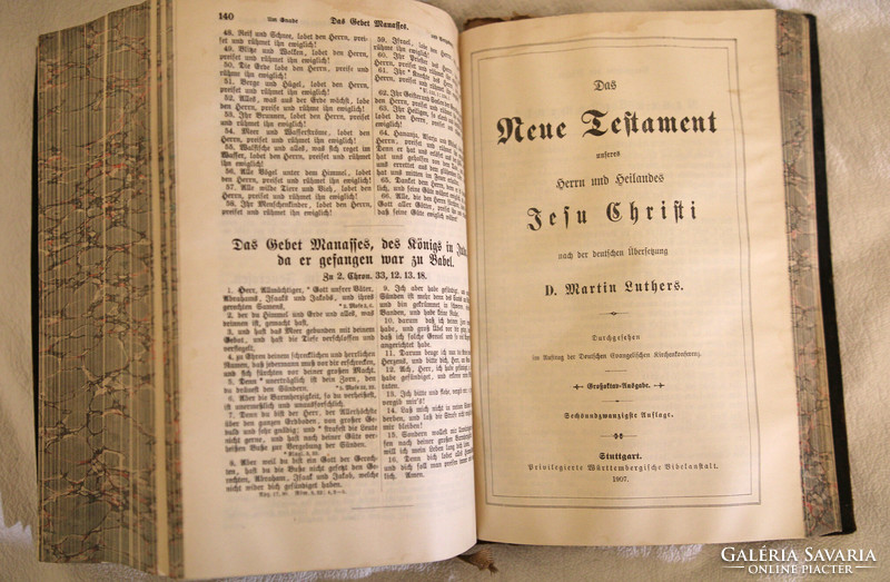 Bible die heilige schrift. D. Martin Luther Stuttgart 1902.
