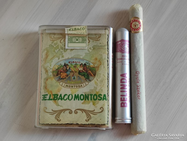 5 db régi jamaikai és kubai szivar Elbaco Montosa Royal Jamaica Belinda Habana