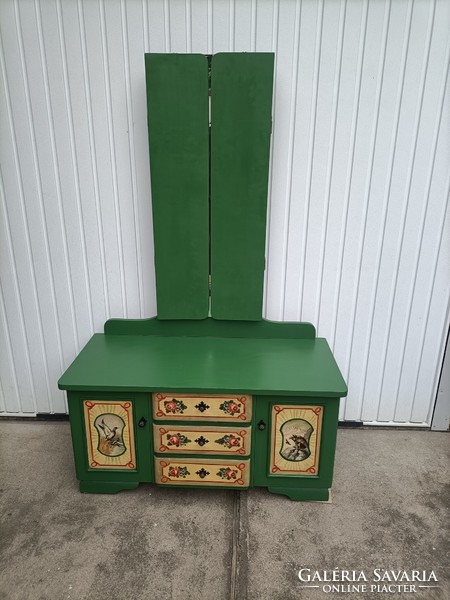 Hand painted dresser with mirror