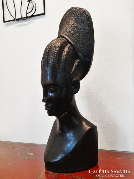 Sale! Old large-scale African carved statue / bust - fixed HUF 6,000.