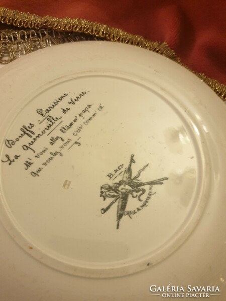 Antik Francia sorszámozott  tányérok  4 db