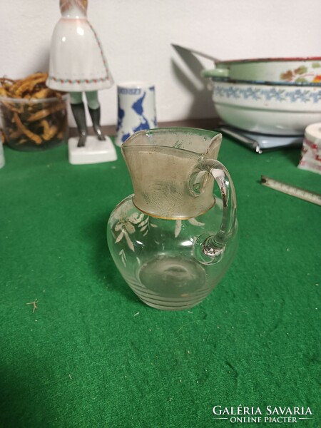 Painted glass jug baptismal jug