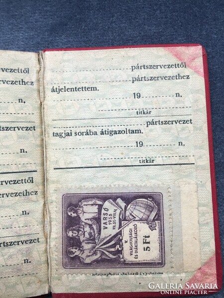 Párt tagkönyvek - MDP; MSZMP; KISZ - 1953-tól
