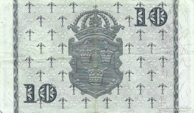 10 kronor korona 1958 Svédország