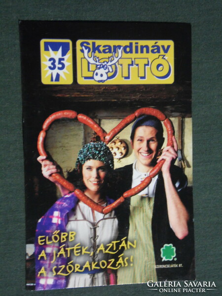 Card calendar, toto lottery gambling, Scandinavian lottery, male female model, 2004, (3)