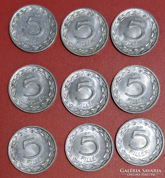 9 Pieces of 5 pennies (t/16)