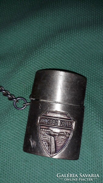 Old usa zippo - niagara falls - mini copper self-collecting key chain as shown in the pictures