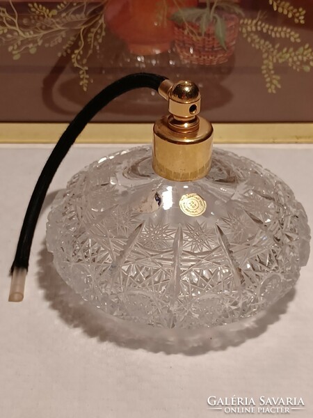 Czech lead crystal perfume spray in incomplete condition