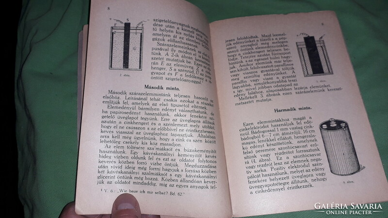 1921.Grész Leó A szárazelemek készítése könyv képek szerint Németh József