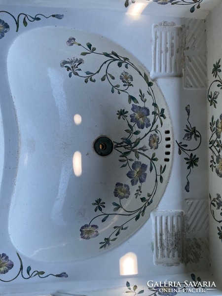 Szecessziós sorszámozott porcelán mosdó /R.D.Z. (Rudolf Ditmar manufaktúra )