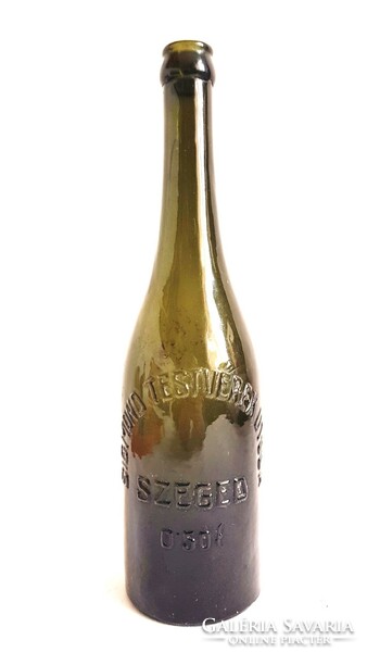 Sigmond brothers successor Szeged old beer bottle 0.5L