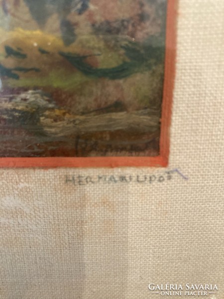 Herman Lipót miniatür, olajfestmény