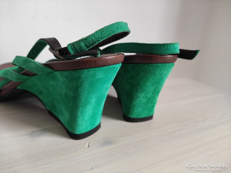 Adley London enchanting green Spanish suede women's sandals