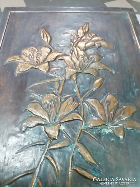 Pressed copper plate wall decoration