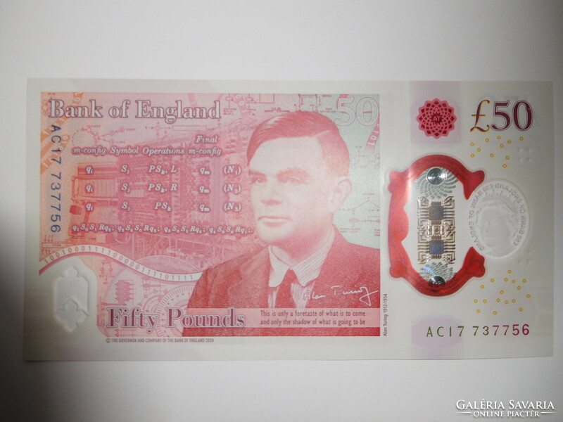 England 50 pounds 2020 unc polymer
