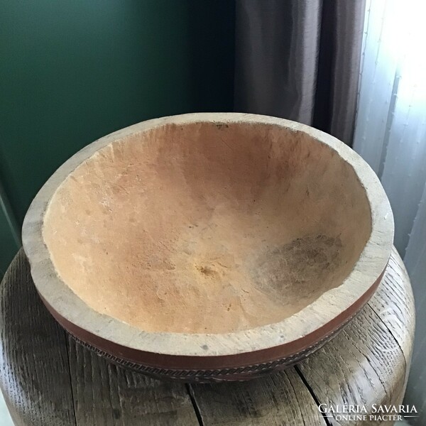 Old hand carved pumpkin bowl