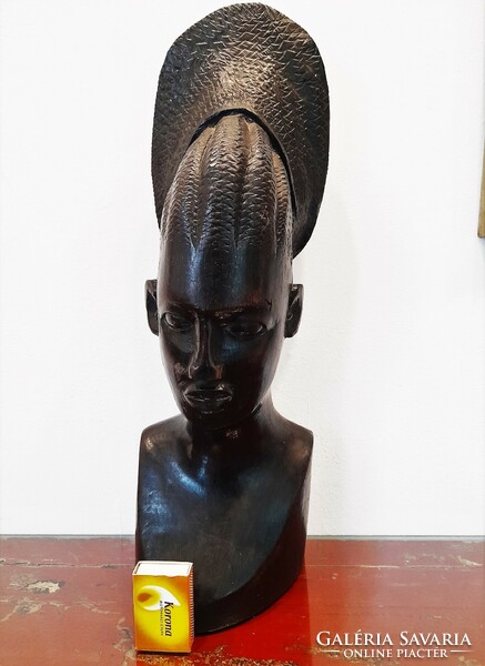 Sale! Old large-scale African carved statue / bust - fixed HUF 6,000.