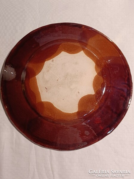 German glazed ceramic serving plate