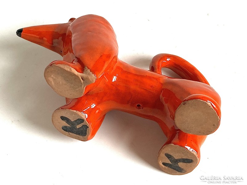 Gardener's ceramic dachshund, dachshund dog