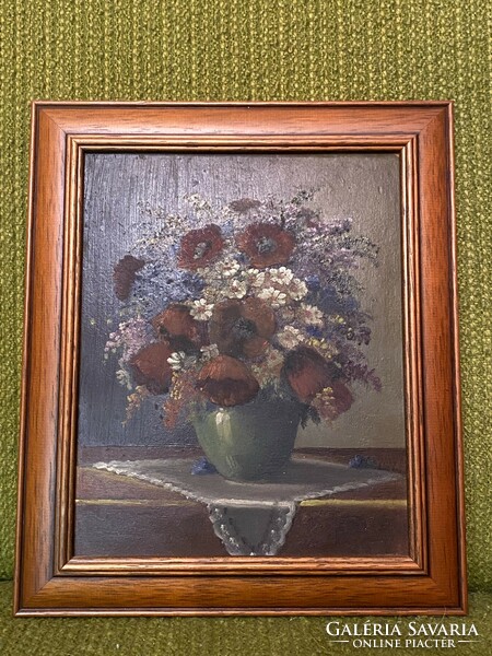 Flower in a pot painting