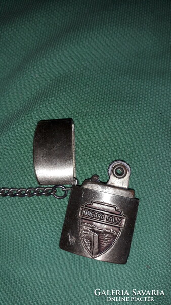 Old usa zippo - niagara falls - mini copper self-collecting key chain as shown in the pictures