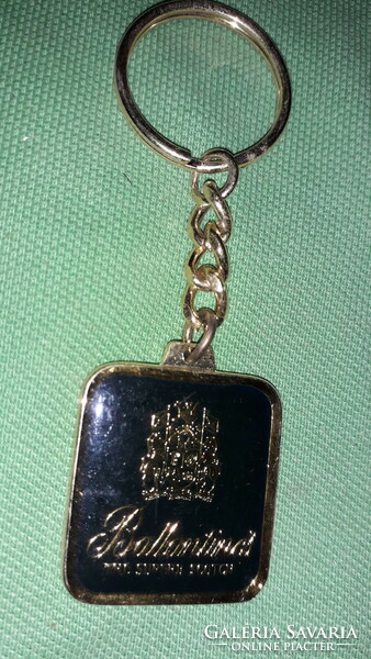 Old ballantines scotch whiskey advertising metal key ring as shown in the pictures