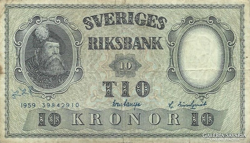 10 Kronor crown 1959 Sweden 1.