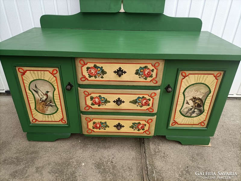 Hand painted dresser with mirror
