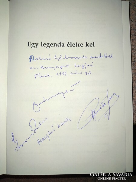 Aranycsapat rifle book autographed by riflemen, hodkuti, grosics, buzánszky. Ball soccer match