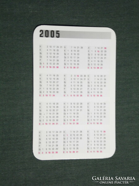 Card calendar, smaller size, pte university of science, Pécs, 2005, (3)